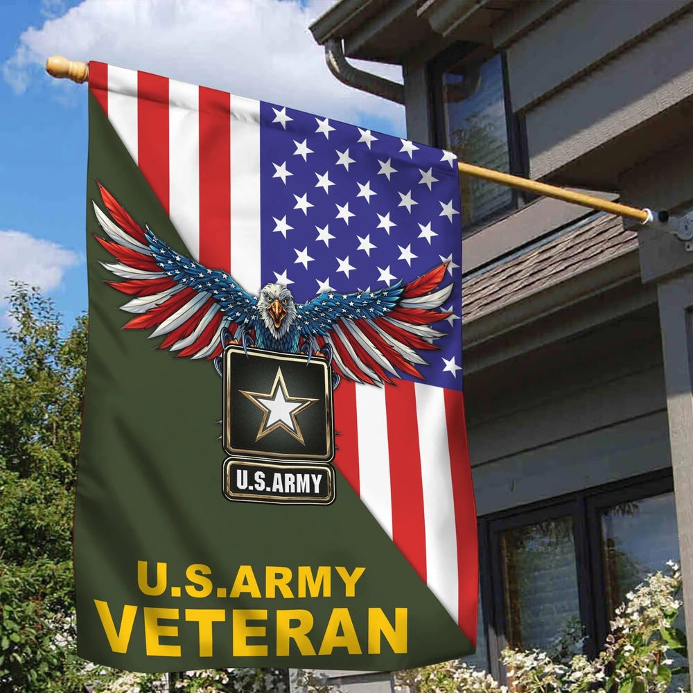US Army Veteran Flag, Gift For Army Veteran, US Army Garden Flag, Army Retired Flag