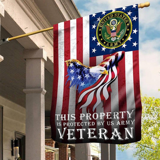 US Army Veteran Flag, Protected Army Flag, US Army Garden Flag, Army Retired Flag
