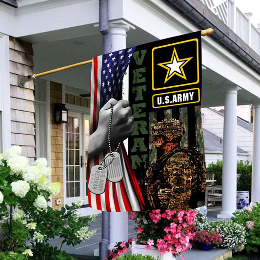 US Army Veteran Flag, Proud To Be An American Veteran Flag, US Army Garden Flag, Army Retired Flag