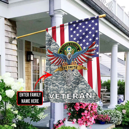 US Army Veteran Flag, US Army 10 Flag, US Army Garden Flag, Army Retired Flag