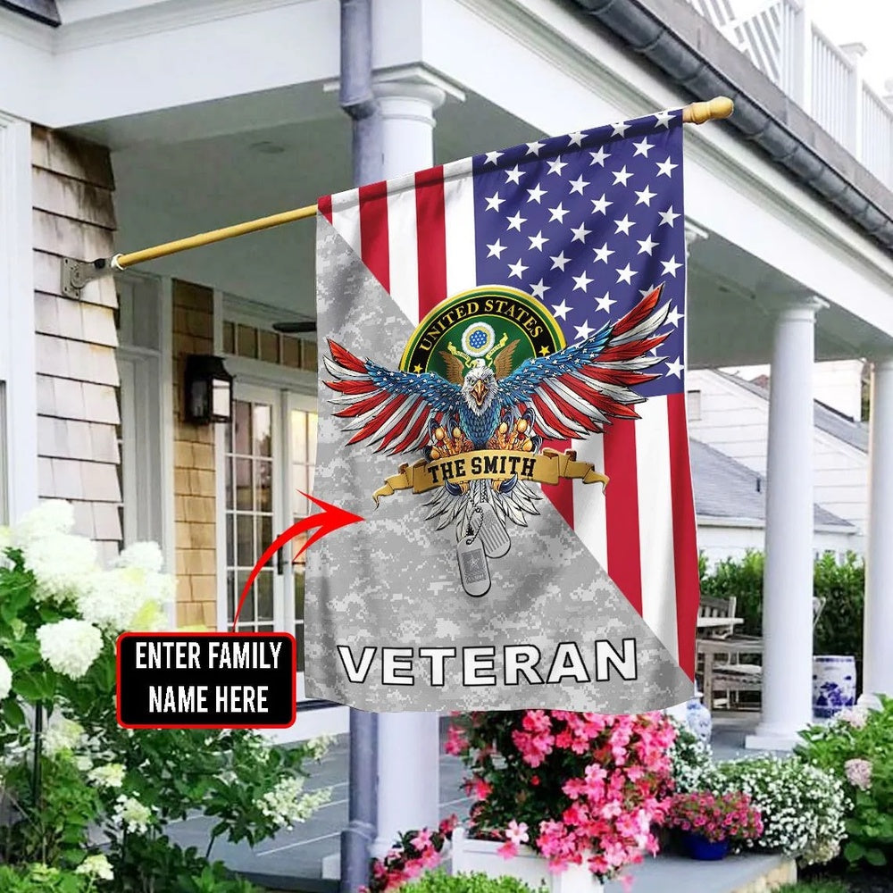 US Army Veteran Flag, US Army 2 Flag, US Army Garden Flag, Army Retired Flag