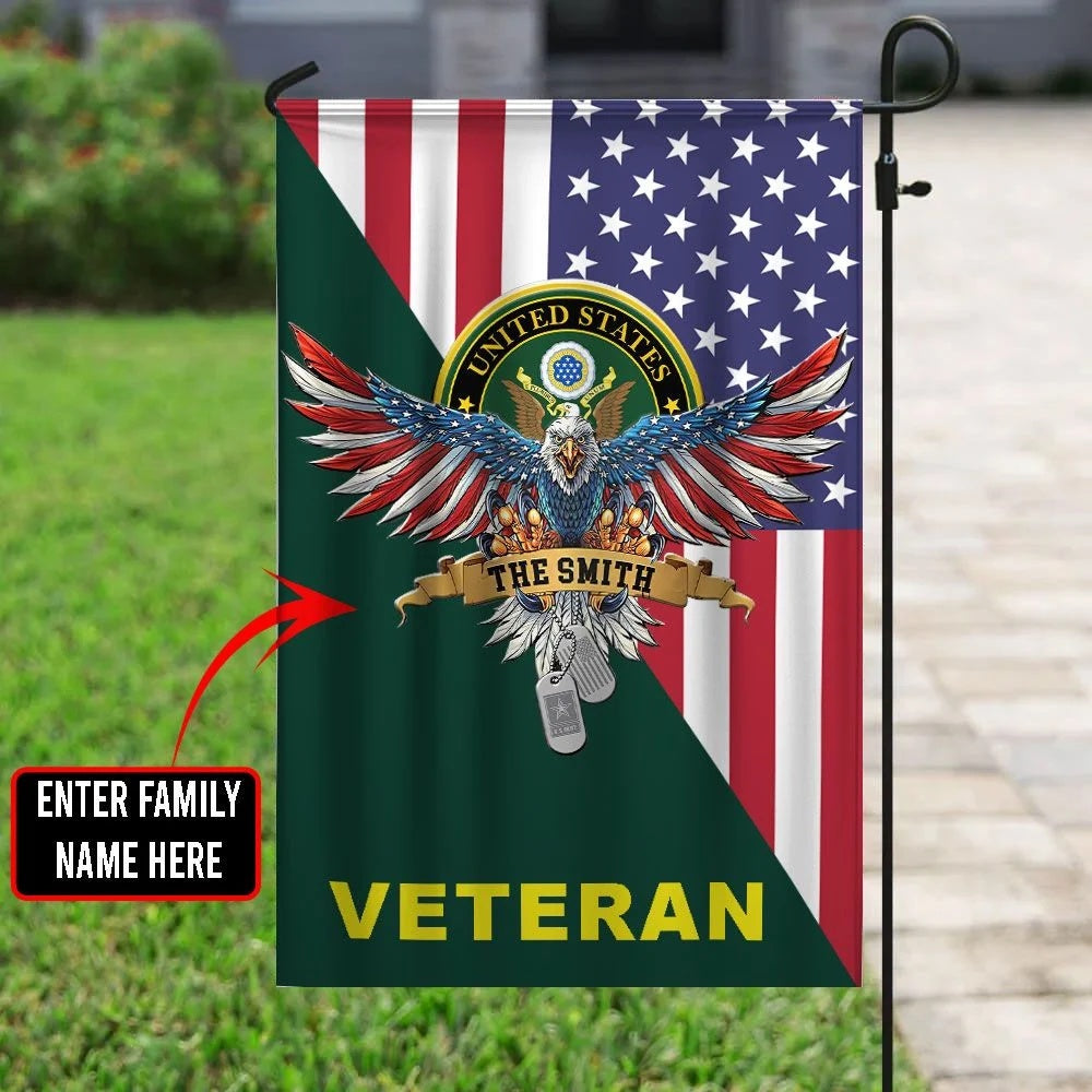 US Army Veteran Flag, US Army 9 Flag, US Army Garden Flag, Army Retired Flag