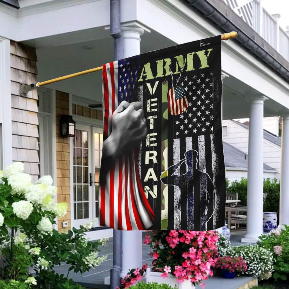 US Army Veteran Flag, US Army Garden Flag, Army Retired Flag