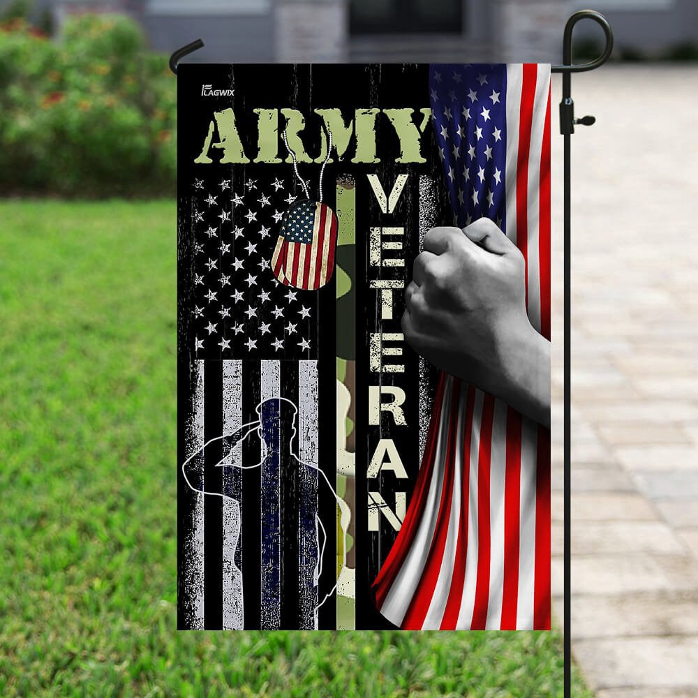US Army Veteran Flag, US Army Garden Flag, Army Retired Flag