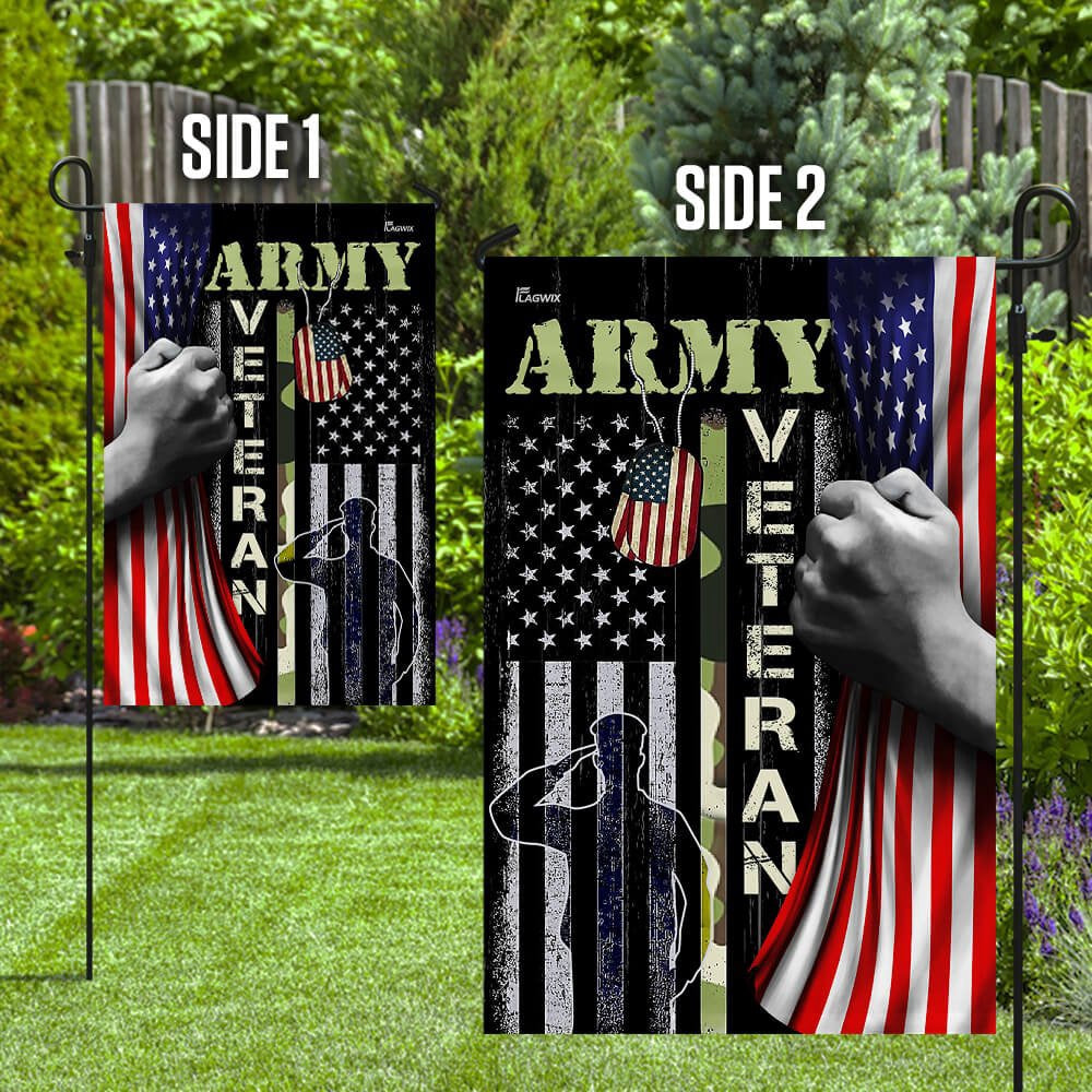 US Army Veteran Flag, US Army Garden Flag, Army Retired Flag