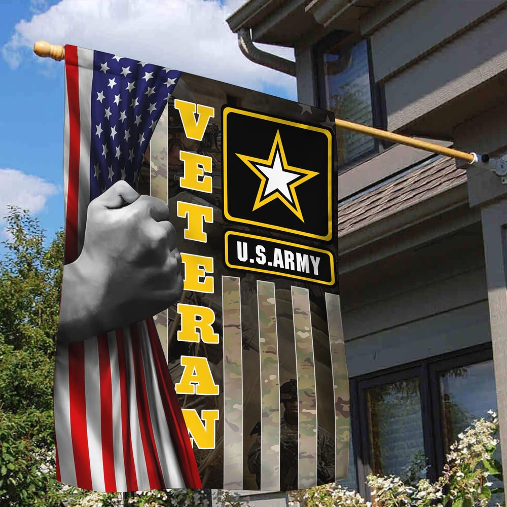 US Army Veteran Flag, US Army Garden Flags, Gift For Veterans Day, US Army Garden Flag, Army Retired Flag