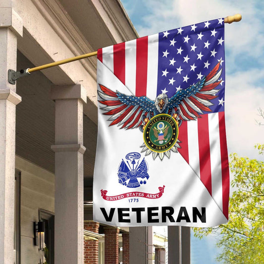 US Army Veteran Flag, US Army Veteran Garden Flag, US Army Garden Flag, Army Retired Flag