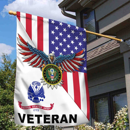 US Army Veteran Flag, US Army Veteran Garden Flag, US Army Garden Flag, Army Retired Flag