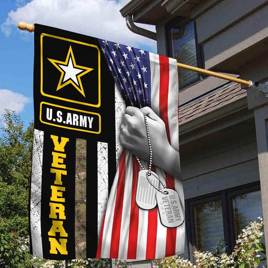 US Army Veteran Flag, US Army Veteran Garden Flags, US Army Garden Flag, Army Retired Flag