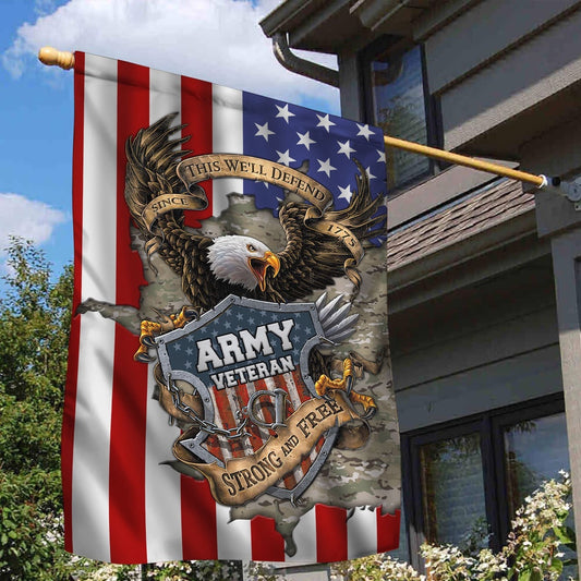 US Army Veteran Flag, US Multiple Service Veteran Flag, US Army Garden Flag, Army Retired Flag