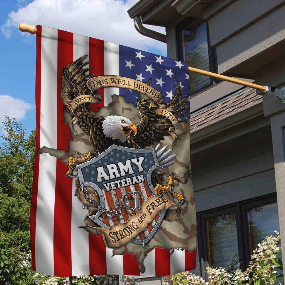 US Army Veteran Flag, US Multiple Service Veteran Flag, US Army Garden Flag, Army Retired Flag