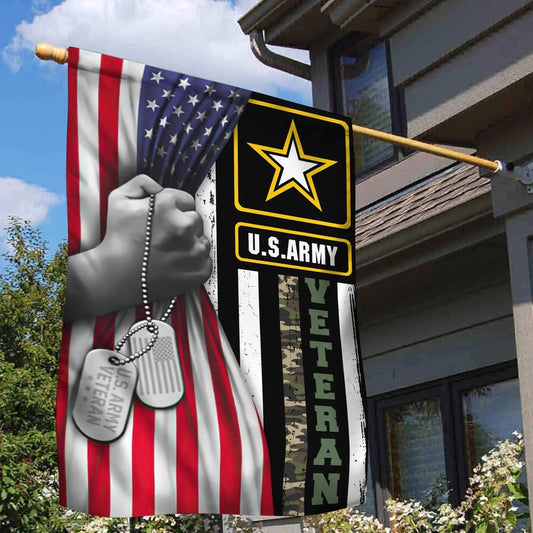 US Army Veteran Flag, Unique Multi-services American Veteran Flag, US Army Garden Flag, Army Retired Flag