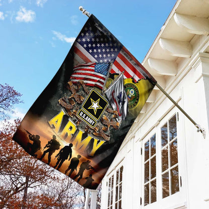 US Army Veteran Flag, United States Army America Flag, US Army Garden Flag, Army Retired Flag