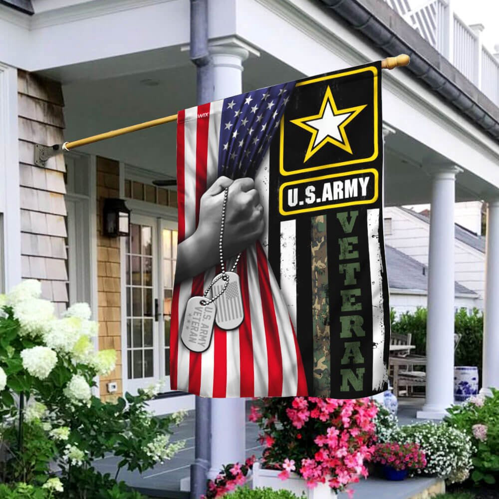 US Army Veteran Flag, United States Army Veteran America Flag, US Army Garden Flag, Army Retired Flag