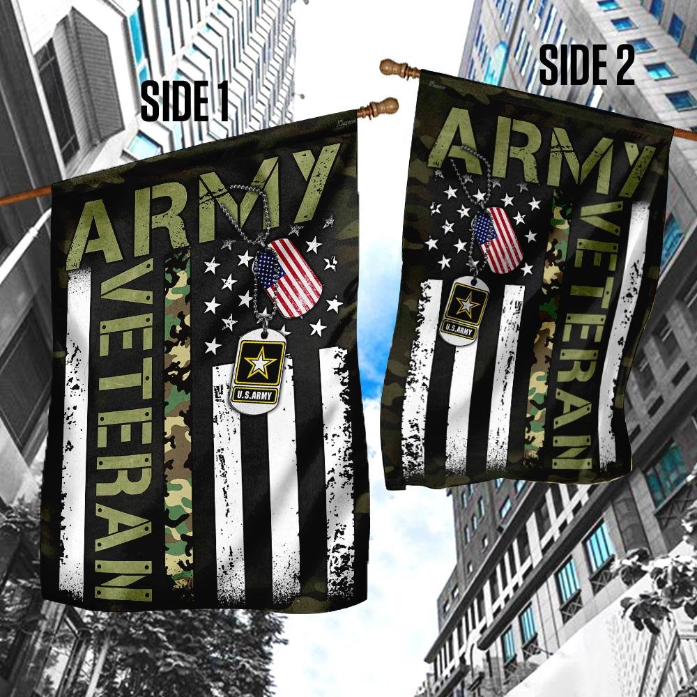 US Army Veteran Flag, United States Army Veteran Flag, US Army Garden Flag, Army Retired Flag