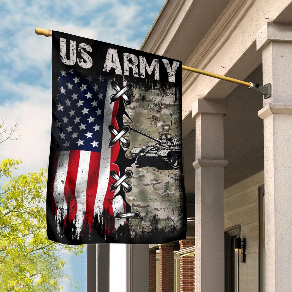 US Army Veteran Flag, Veteran Us Army American Flag Heavy Garden Flag, US Army Garden Flag, Army Retired Flag