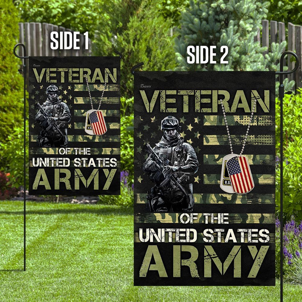 US Army Veteran Flag, Veteran of the United States Army Flag, US Army Garden Flag, Army Retired Flag