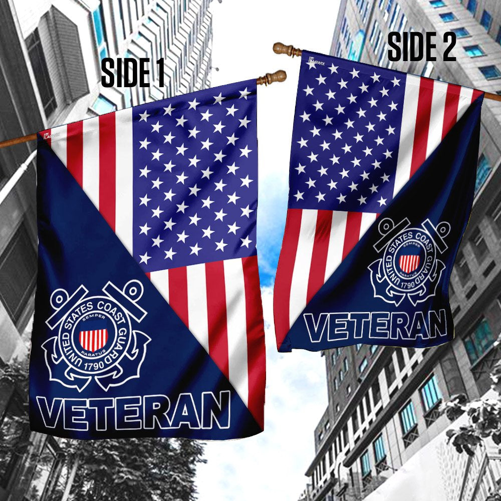 US Coast Guard Flag, United States Coast Guard Veteran American Flag, Coastal American Flag, Veteran Day Gift