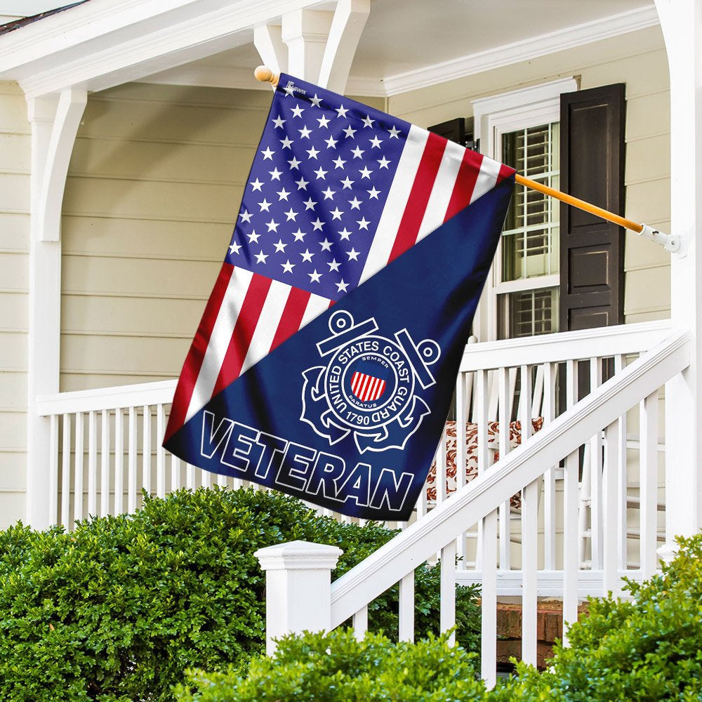 US Coast Guard Flag, United States Coast Guard Veteran American Flag, Coastal American Flag, Veteran Day Gift