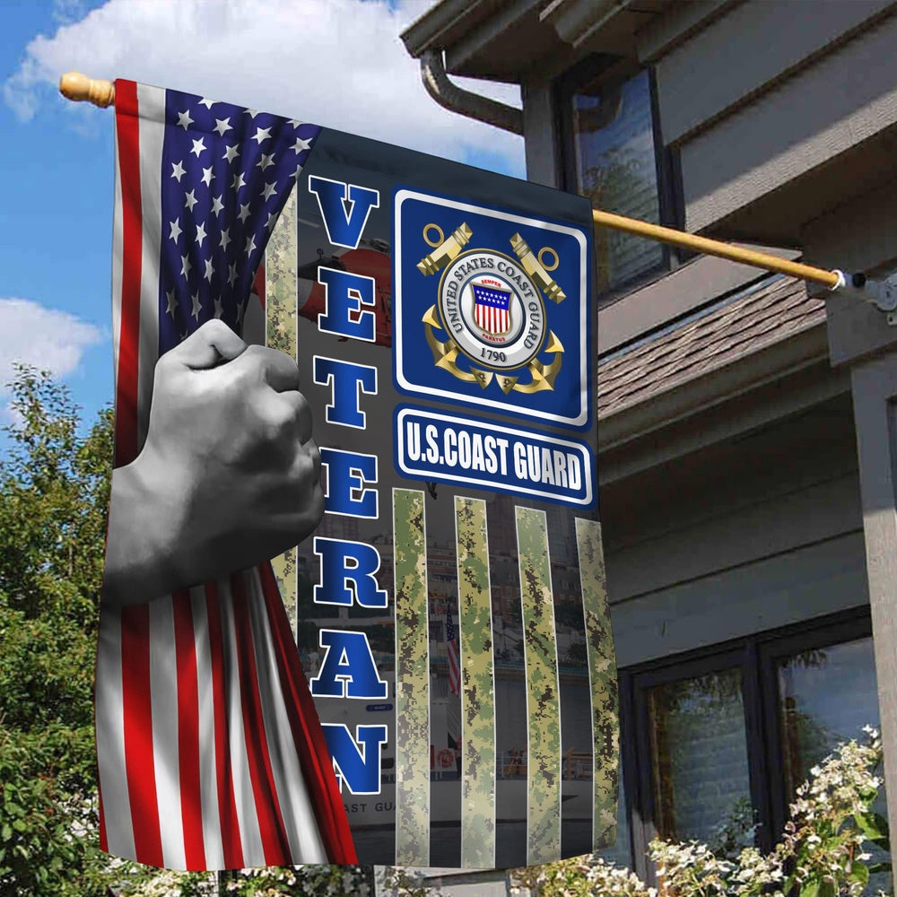 US Coast Guard Flag, Uscg 1 Garden Flag, Gift For Veterans Day, Coastal American Flag, Veteran Day Gift