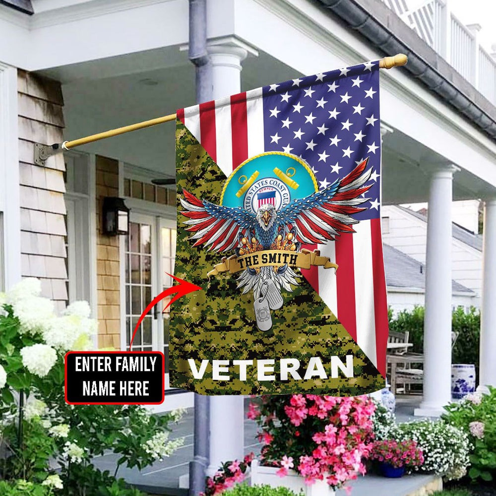 US Coast Guard Flag, Uscg Coast Guard 1 Veteran Flag, Coastal American Flag, Veteran Day Gift