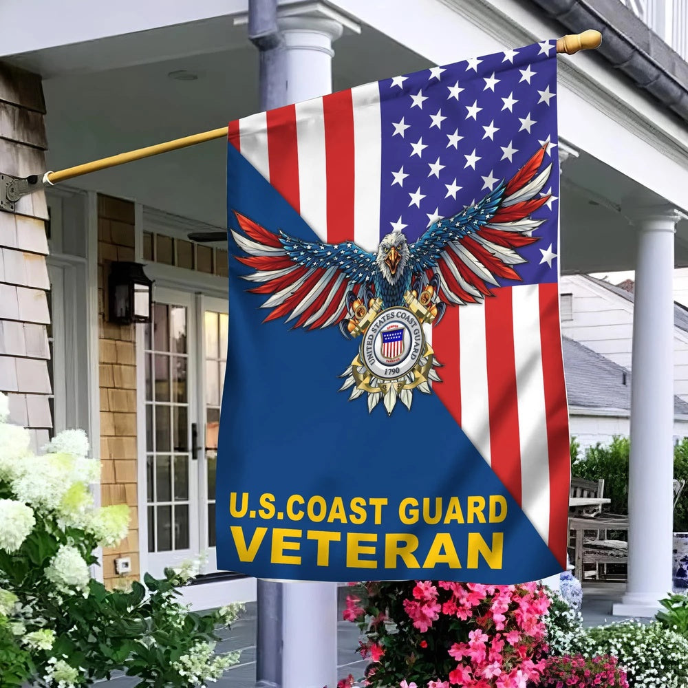 US Coast Guard Flag, Uscg Garden Flag, Coastal American Flag, Veteran Day Gift