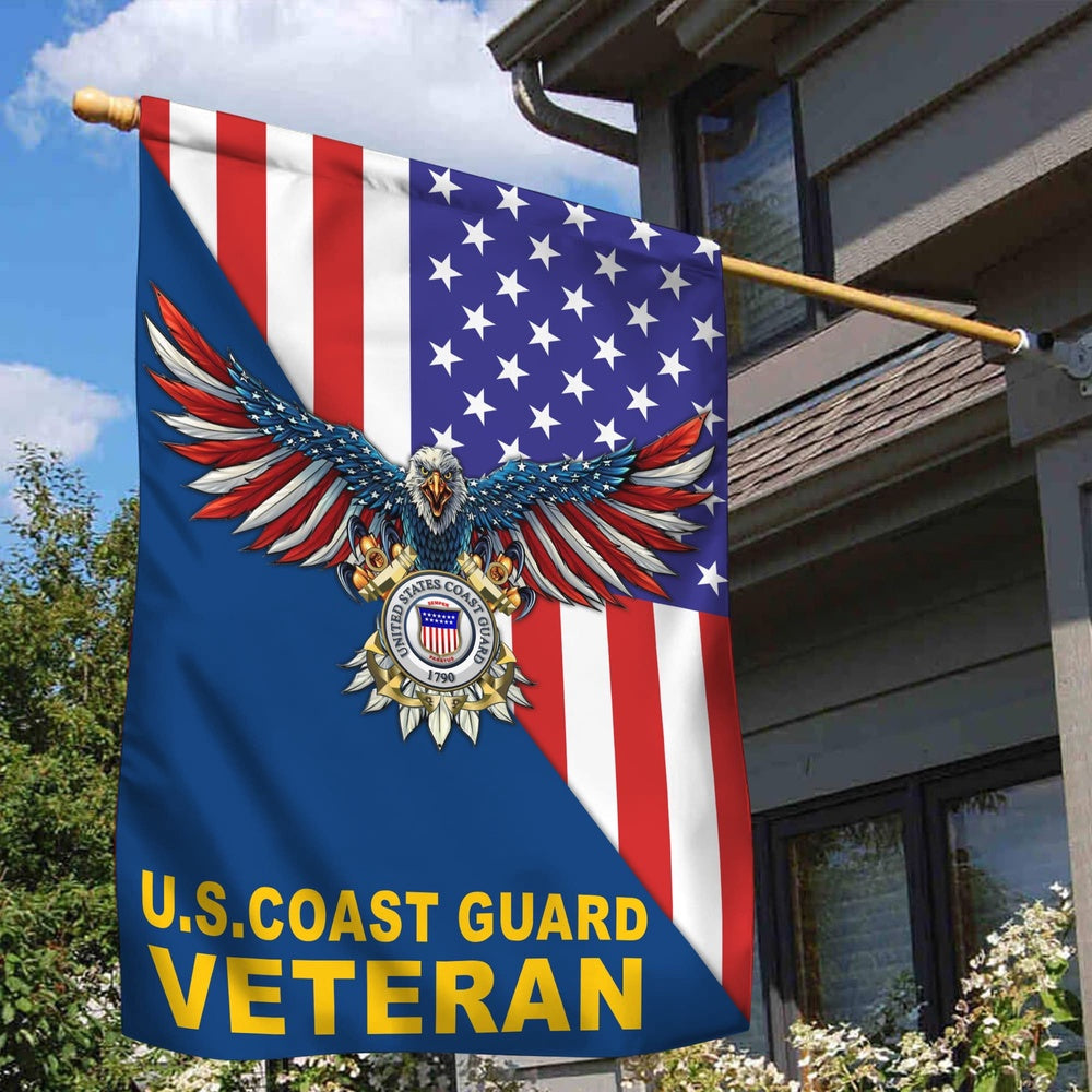 US Coast Guard Flag, Uscg Garden Flag, Coastal American Flag, Veteran Day Gift