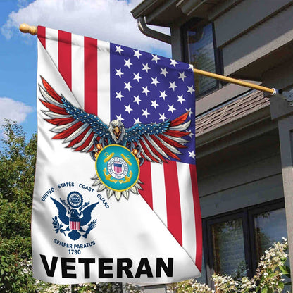US Coast Guard Flag, Uscg Veteran Garden Flag, Coastal American Flag, Veteran Day Gift
