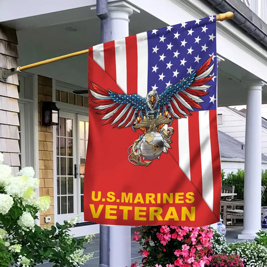 US Marine Corps Flag, USMC Garden Flag, Gift For Marine Veteran, US Marine Garden Flag, Veteran Garden Flags