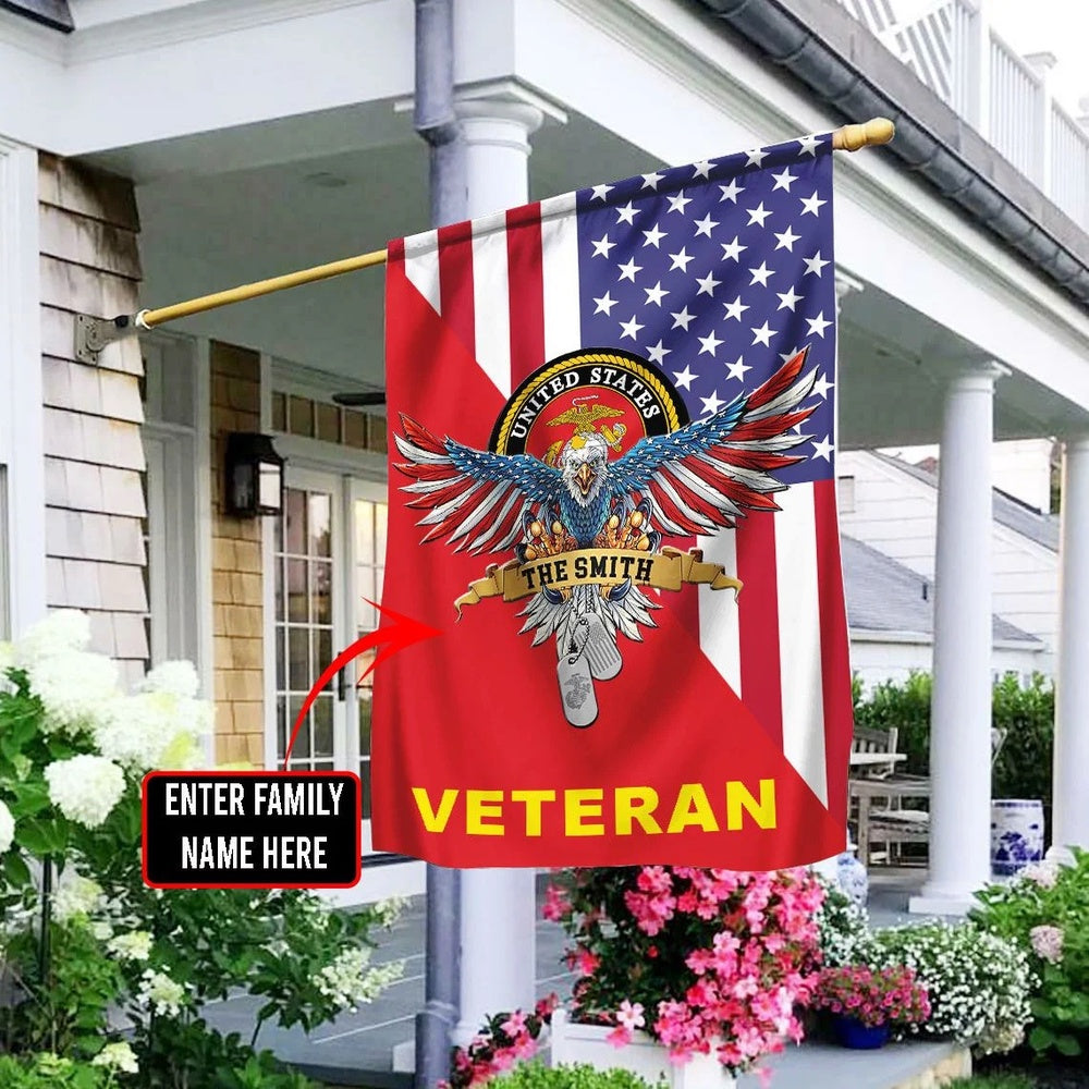 US Marine Corps Flag, US Marine 2 Flag, US Marine Garden Flag, Veteran Garden Flags