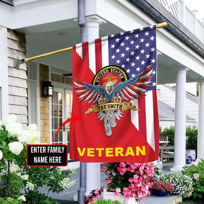 US Marine Corps Flag, US Marine 2 Flag, US Marine Garden Flag, Veteran Garden Flags