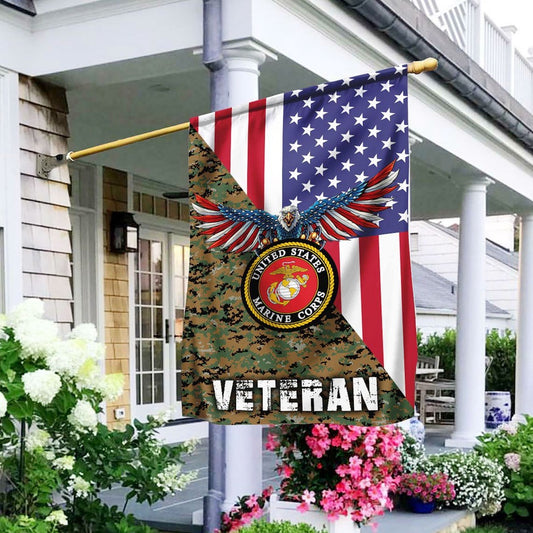 US Marine Corps Flag, US Marine 4 Flag, US Marine Garden Flag, Veteran Garden Flags