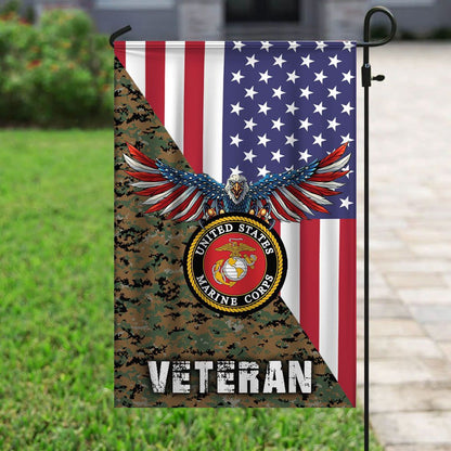 US Marine Corps Flag, US Marine 4 Flag, US Marine Garden Flag, Veteran Garden Flags