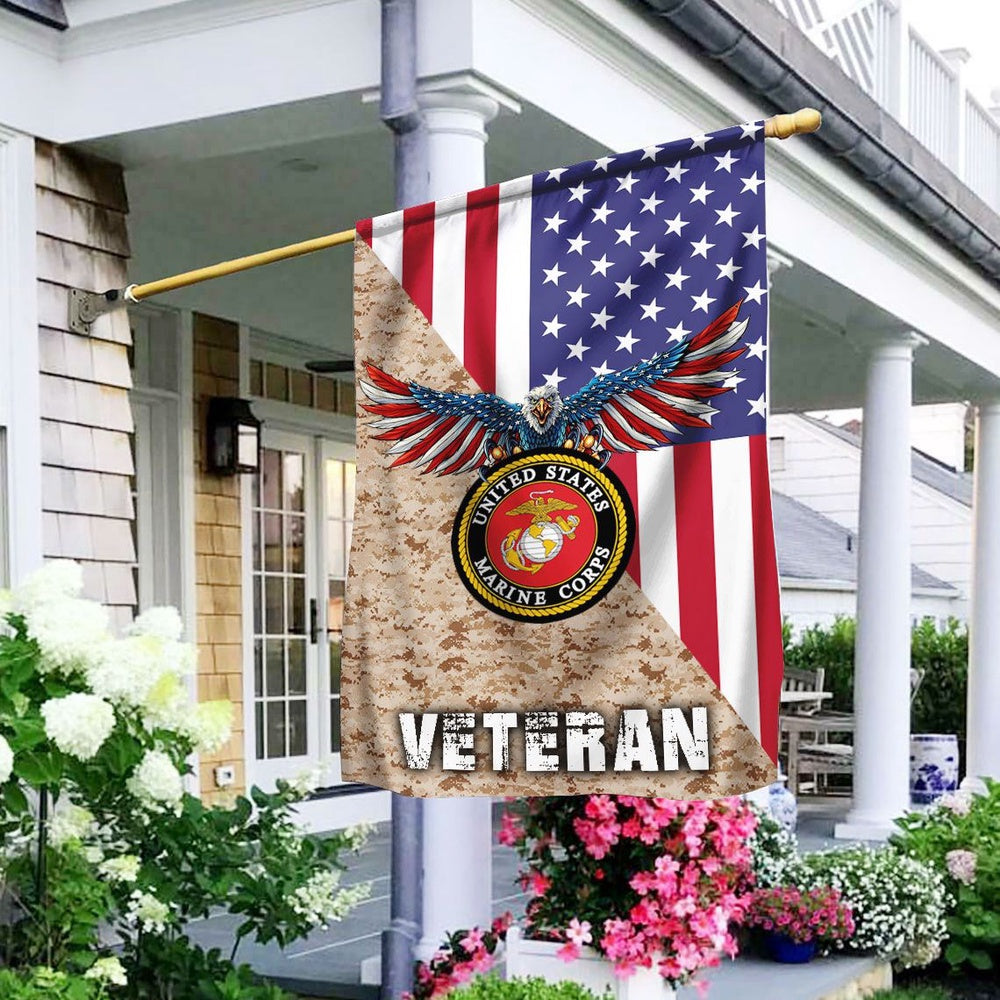US Marine Corps Flag, US Marine 4 Flag, US Marine Garden Flag, Veteran Garden Flags