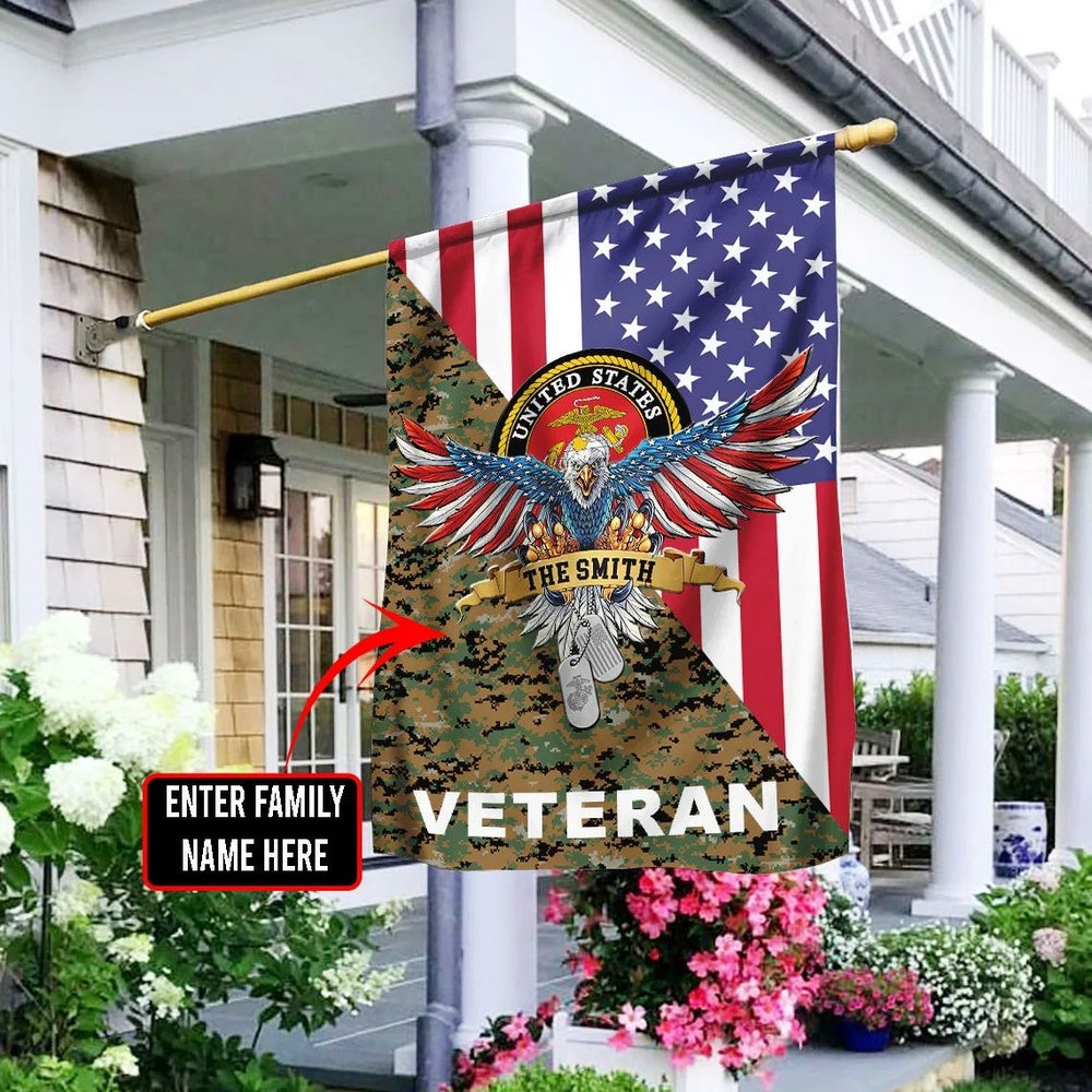 US Marine Corps Flag, US Marine 5 Flag, US Marine Garden Flag, Veteran Garden Flags