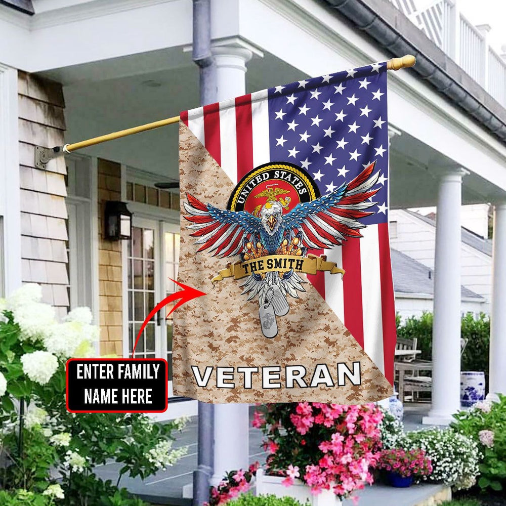 US Marine Corps Flag, US Marine 5 Flag, US Marine Garden Flag, Veteran Garden Flags