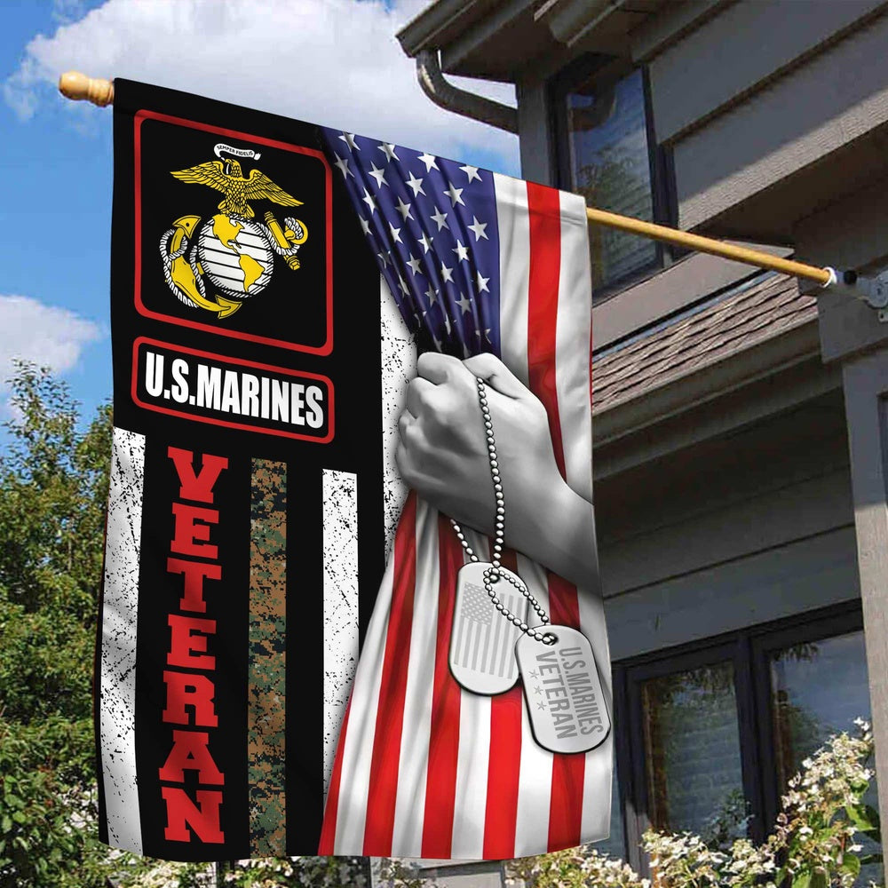 US Marine Corps Flag, US Marine Veteran 1 Garden Flag, US Marine Garden Flag, Veteran Garden Flags