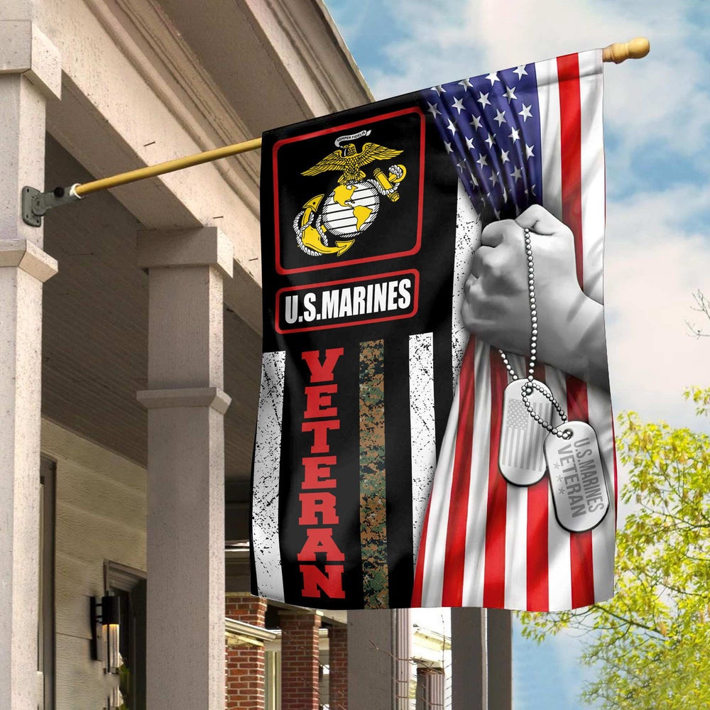 US Marine Corps Flag, US Marine Veteran 1 Garden Flag, US Marine Garden Flag, Veteran Garden Flags