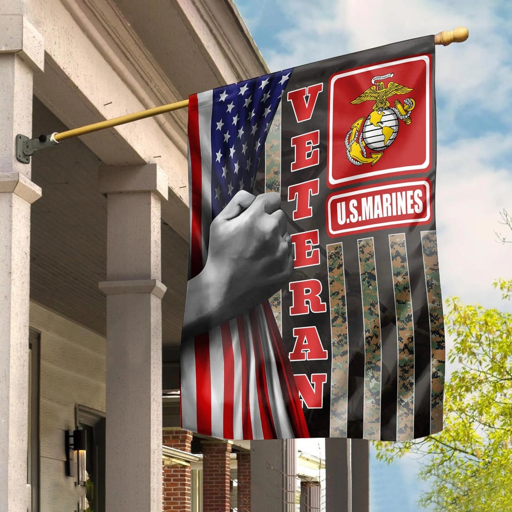 US Marine Corps Flag, US Marines 1 Garden Flag, Gift For Veterans Day, US Marine Garden Flag, Veteran Garden Flags
