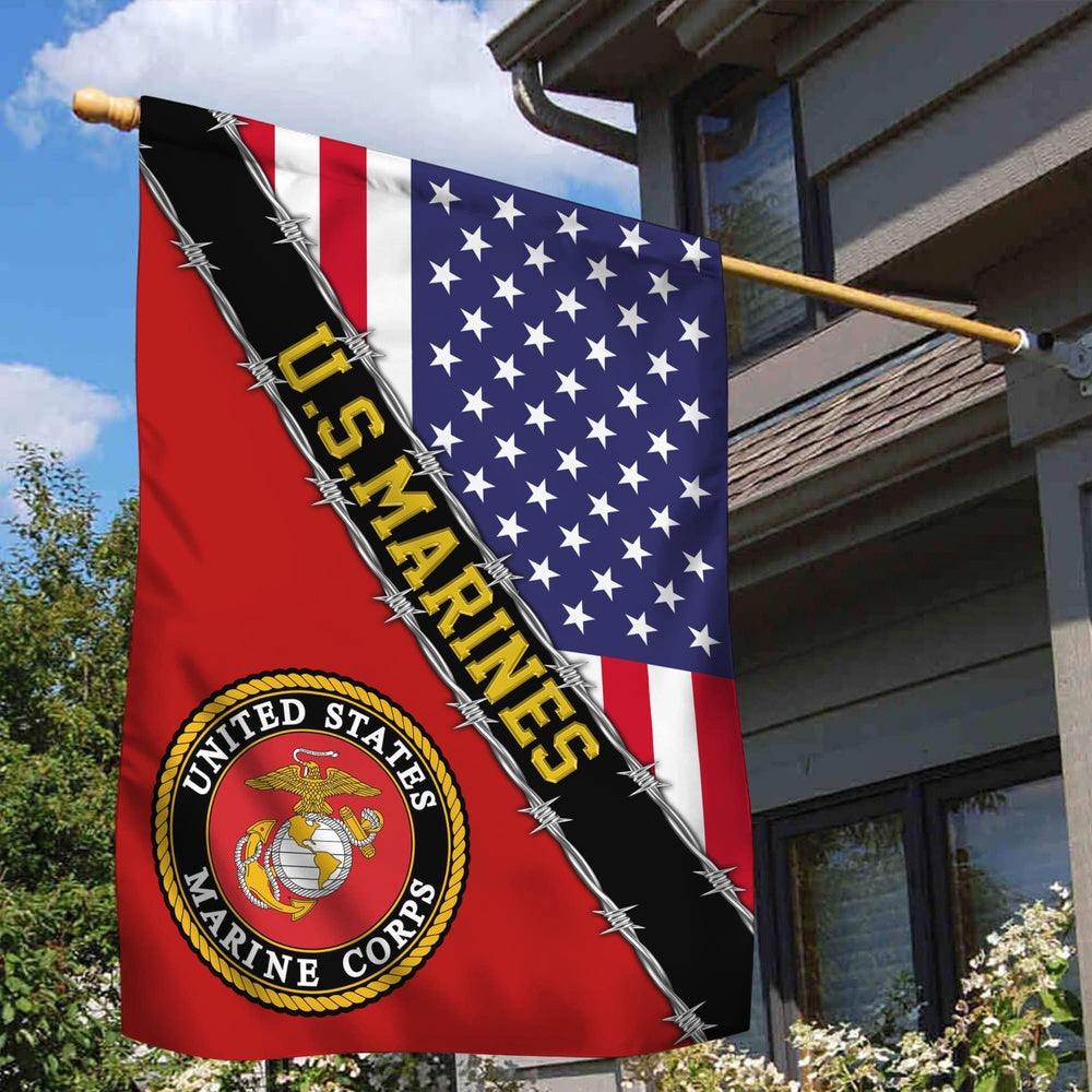 US Marine Corps Flag, US Marines Garden Flag, Gift For Veterans Day, US Marine Garden Flag, Veteran Garden Flags