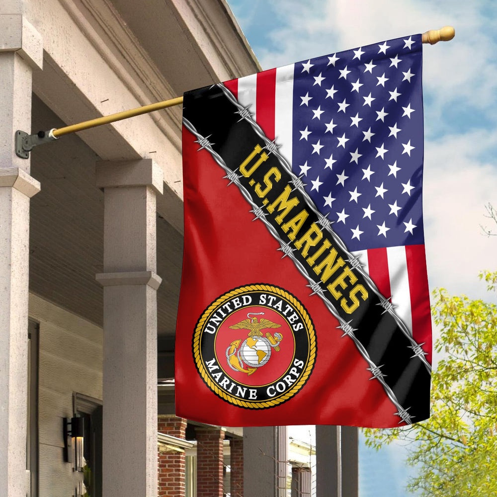 US Marine Corps Flag, US Marines Garden Flag, Gift For Veterans Day, US Marine Garden Flag, Veteran Garden Flags
