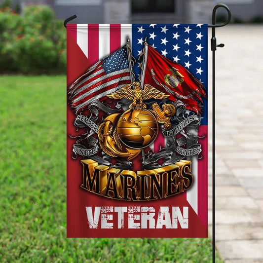 US Marine Corps Flag, United States Marines Veteran Flag, US Marine Garden Flag, Veteran Garden Flags