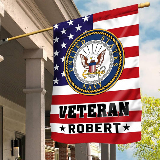 US Navy Veteran Flag, American Forces Navy Flag, US Navy Garden Flag, US Veteran Flag, Veteran Day Gift