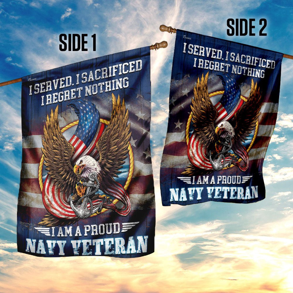 US Navy Veteran Flag, I Am A Proud Navy Veteran Flag, US Navy Garden Flag, US Veteran Flag, Veteran Day Gift