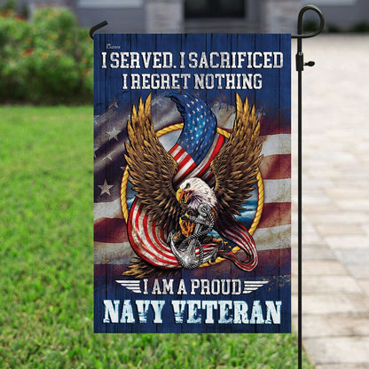 US Navy Veteran Flag, I Am A Proud Navy Veteran Flag, US Navy Garden Flag, US Veteran Flag, Veteran Day Gift