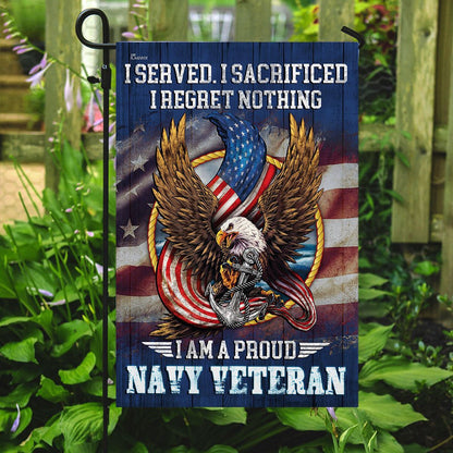 US Navy Veteran Flag, I Am A Proud Navy Veteran Flag, US Navy Garden Flag, US Veteran Flag, Veteran Day Gift