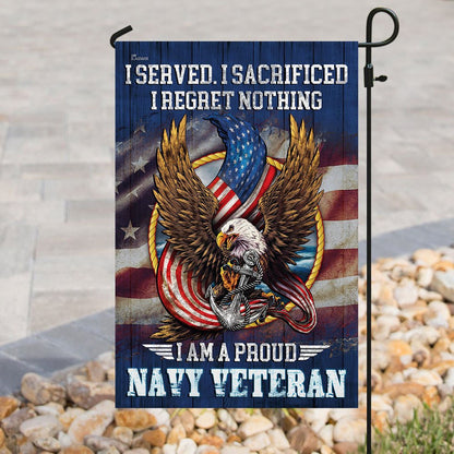 US Navy Veteran Flag, I Am A Proud Navy Veteran Flag, US Navy Garden Flag, US Veteran Flag, Veteran Day Gift