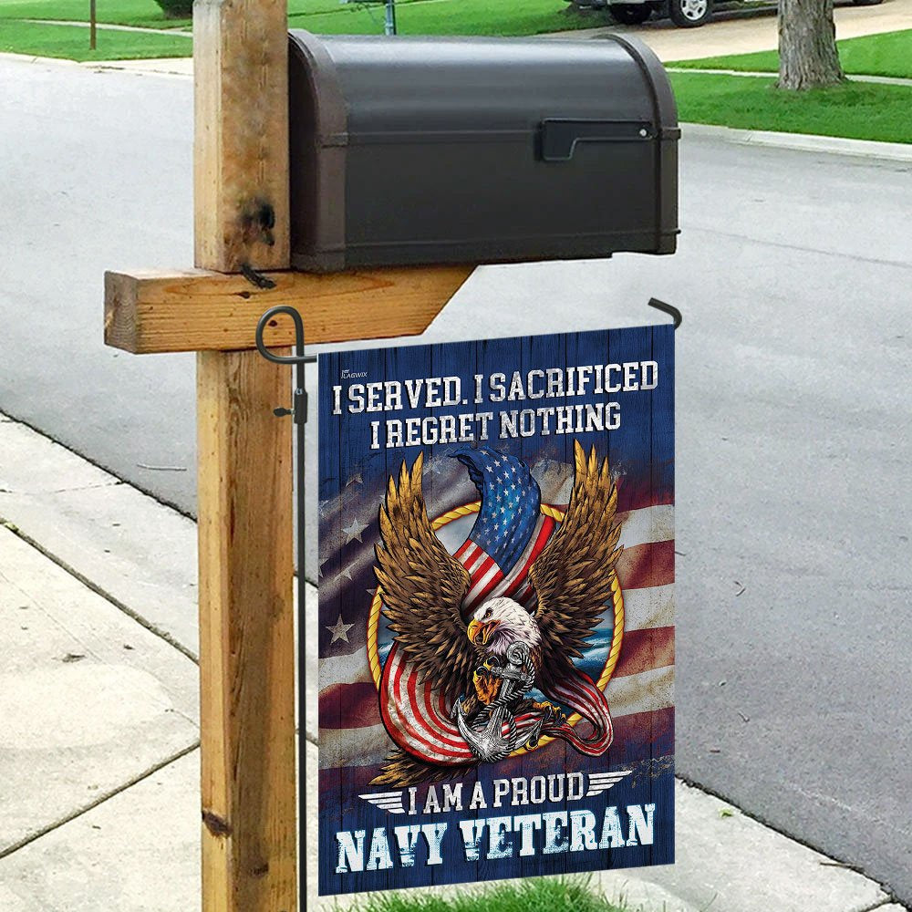 US Navy Veteran Flag, I Am A Proud Navy Veteran Flag, US Navy Garden Flag, US Veteran Flag, Veteran Day Gift
