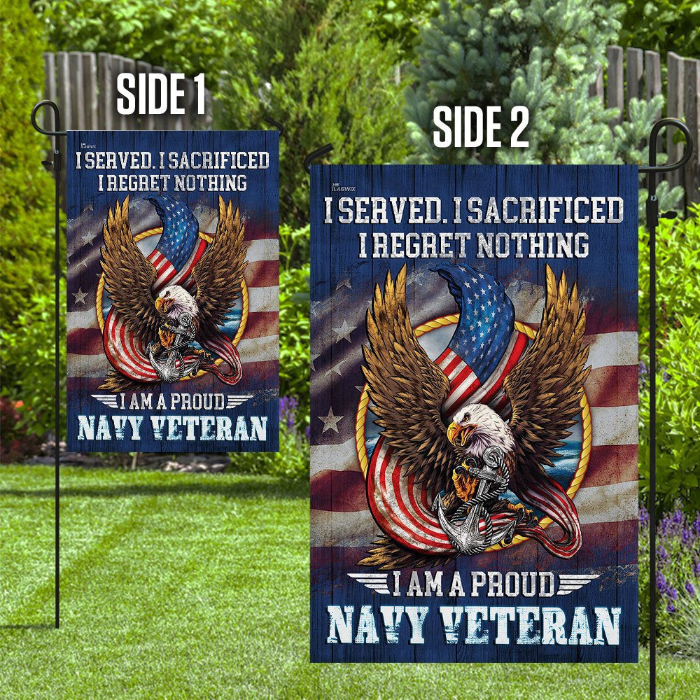 US Navy Veteran Flag, I Am A Proud Navy Veteran Flag, US Navy Garden Flag, US Veteran Flag, Veteran Day Gift