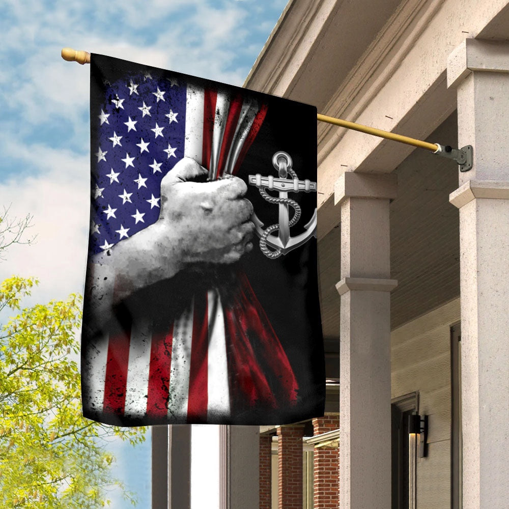 US Navy Veteran Flag, Independence Day Us Navy Flag Heavy Garden Flag, US Navy Garden Flag, US Veteran Flag, Veteran Day Gift